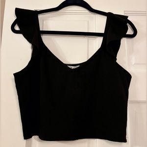 NWT Ruffle Cropped Tank